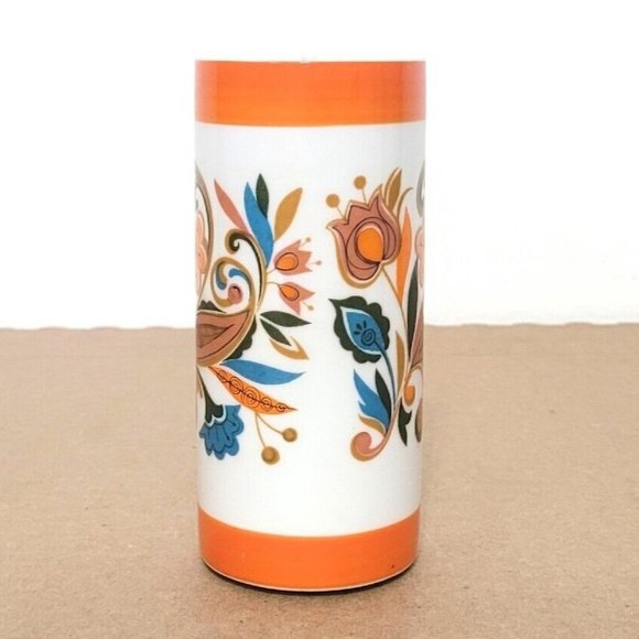 Vintage Arnart Psychodelic Smug Mugs Cups SET OF 2 Floral Paisley Print 1970's - Picture 3 of 12